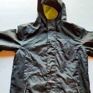 C9 Champion Boys Jacket Black Windbreaker Lightweight Hood Dry Zip Large 12-14